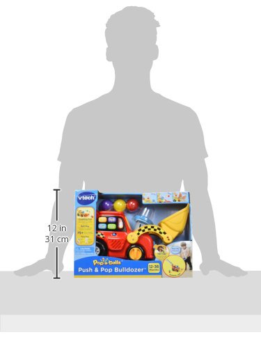 VTech Pop-a-Balls Push and Pop Bulldozer, Yellow