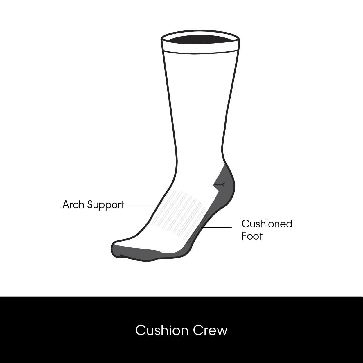 Mens Crew Socks - 5 Pack Breathable Cushion Crew Athletic Mid-Calf Socks for Men for Running and Workout (7-12)