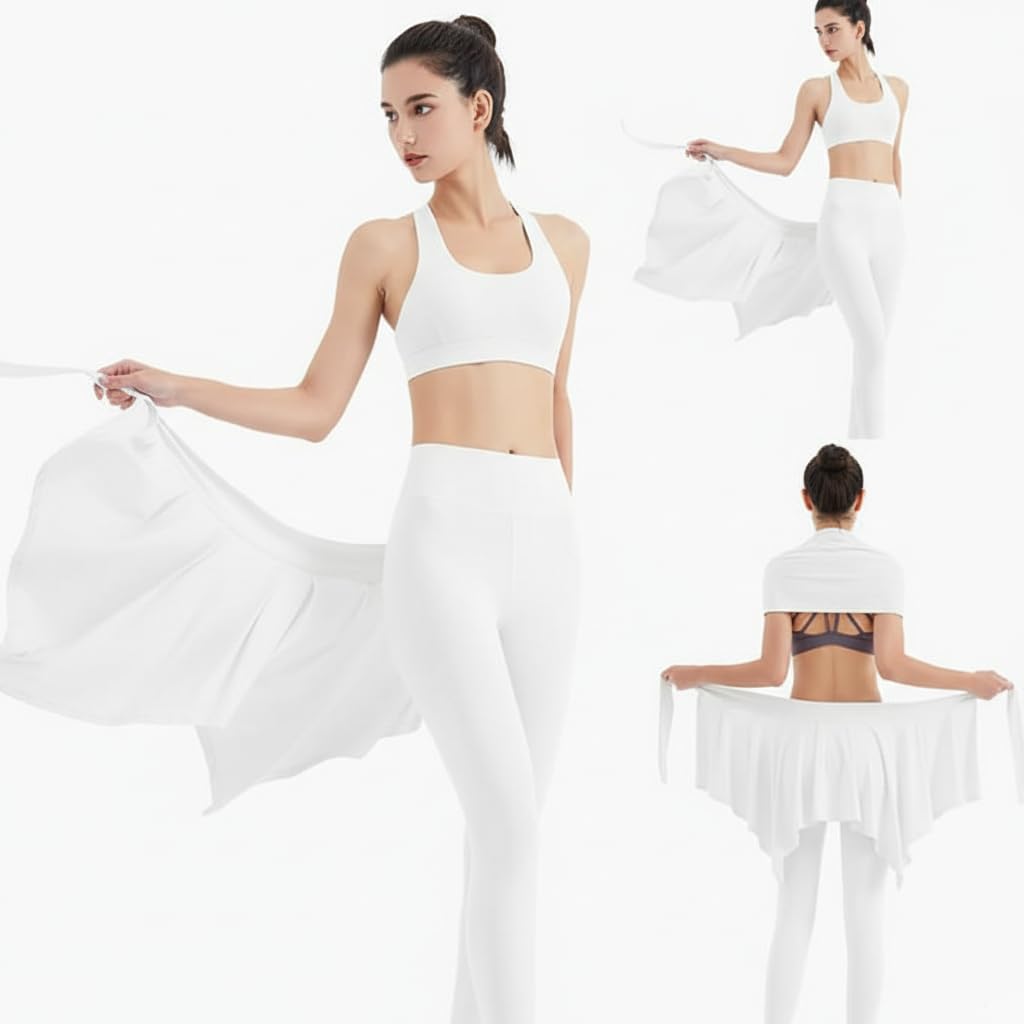 Butt Cover up for Leggings, Ballet Wrap Skirt Women Gym Cover Up Dance Wraps Skirt, Athletic Skirt for Yoga Gym
