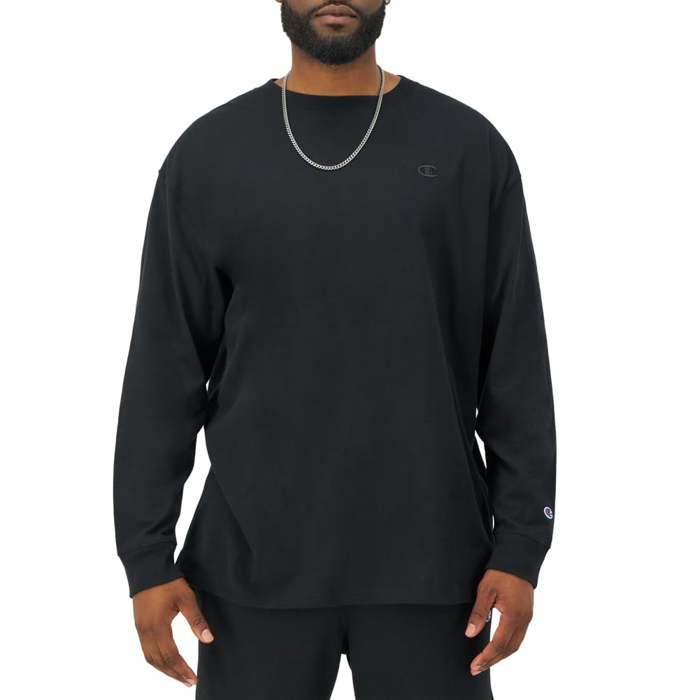 Men's Classic Long Sleeve T-Shirt, Standard Fit, Script & C Logo, Available in Regular and Big & Tall