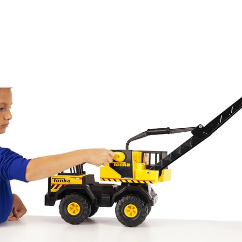 Tonka Steel Classics 4x4 Pickup Truck - Made with Steel & Sturdy Plastic, Yellow Toy Construction Truck, Boys and Girls, Kids, Toddlers, Ages 3+