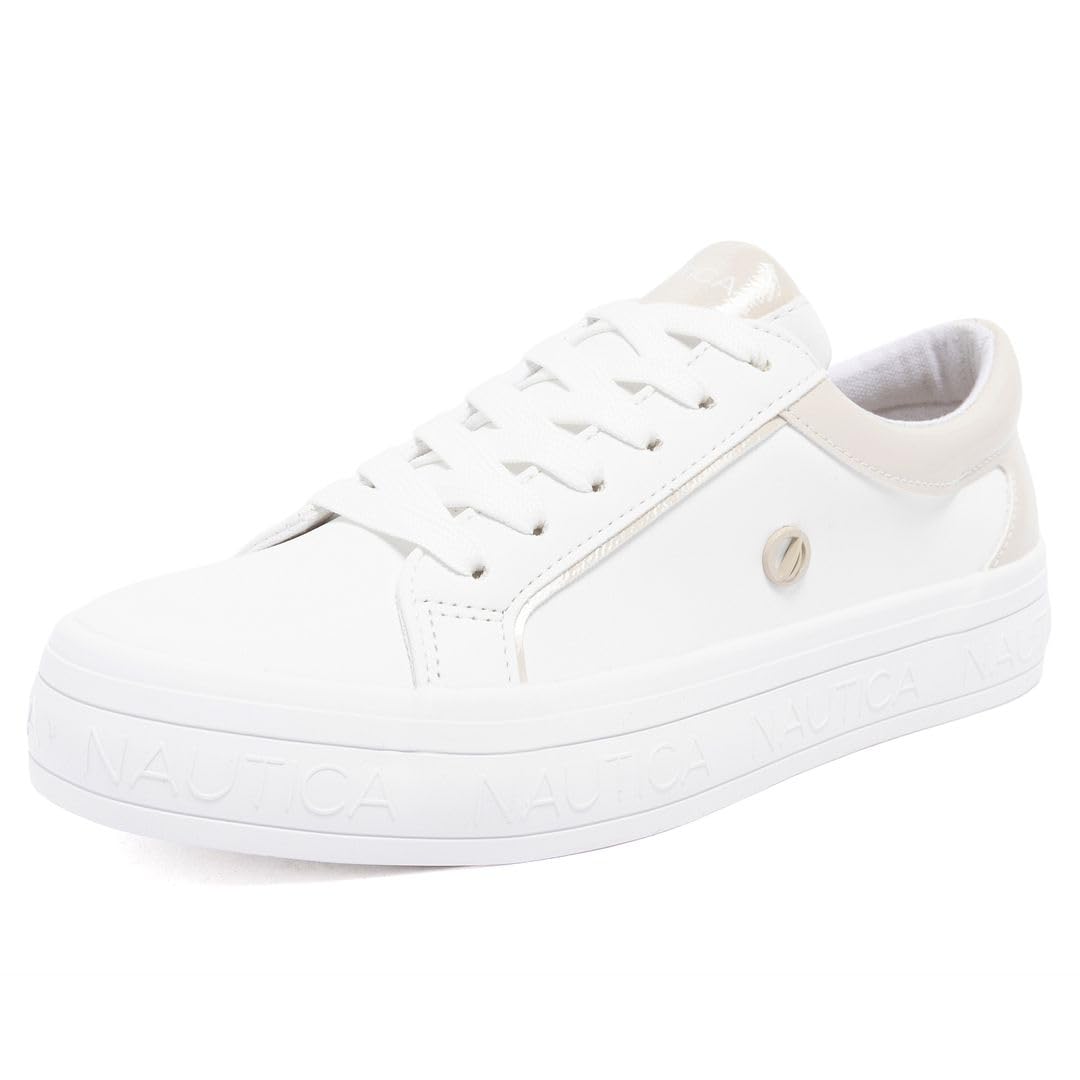 Nautica Women Fashion Sneaker Lace-Up Tennis Casual Shoes for Ladies
