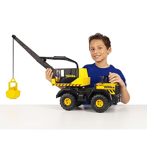 Tonka Steel Classics 4x4 Pickup Truck - Made with Steel & Sturdy Plastic, Yellow Toy Construction Truck, Boys and Girls, Kids, Toddlers, Ages 3+