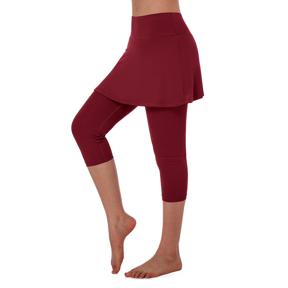 ANIVIVO Skirted Legging for Women, Yoga Legging with Skirts &Women Tennis Leggings Clothes Pockets