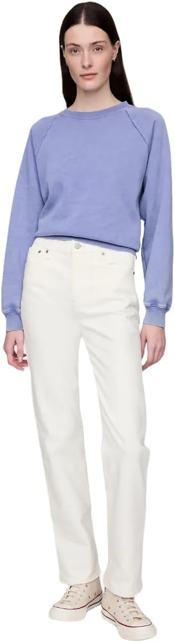 Womens High Rise 90s Straight Fit Denim Jeans