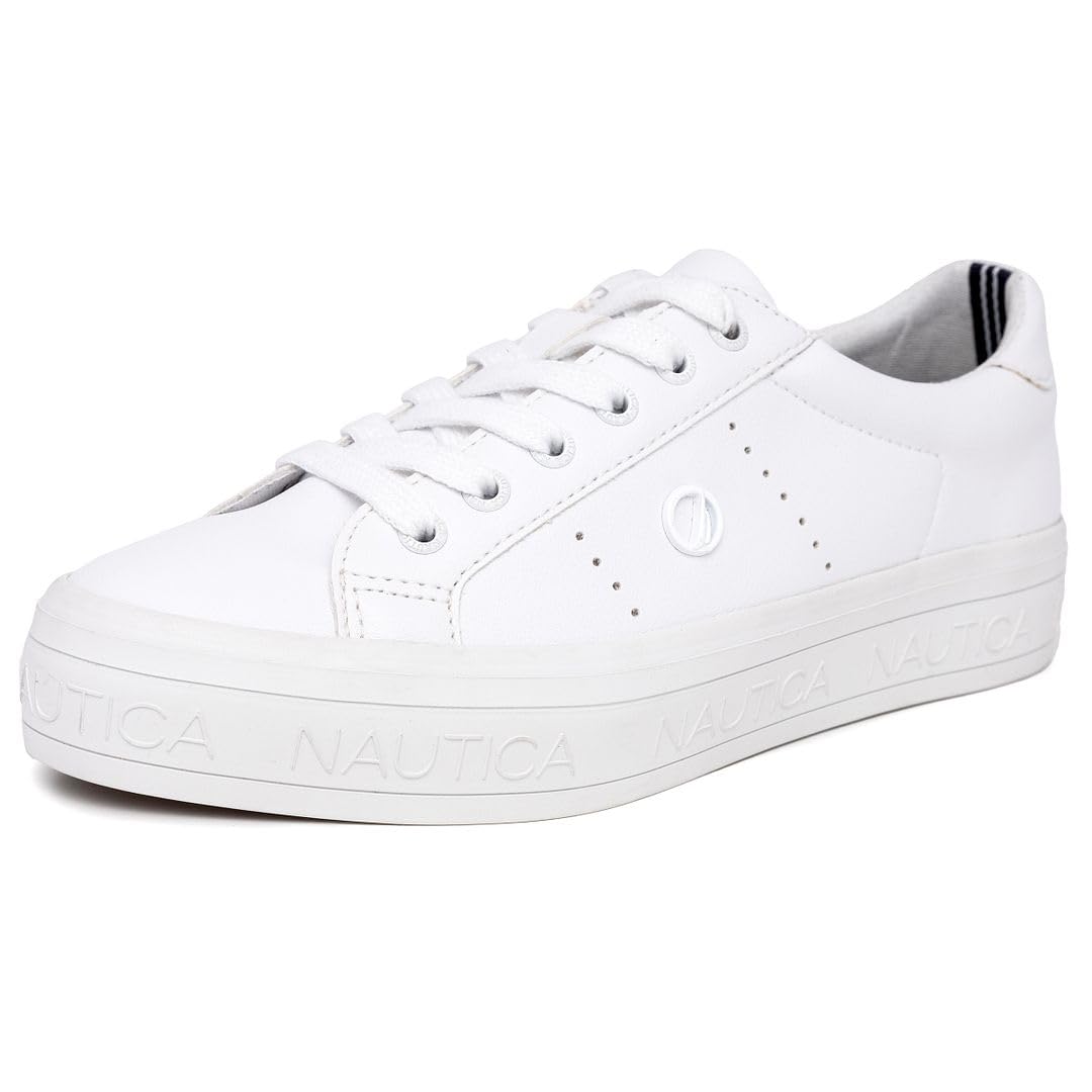 Nautica Women Fashion Sneaker Lace-Up Tennis Casual Shoes for Ladies