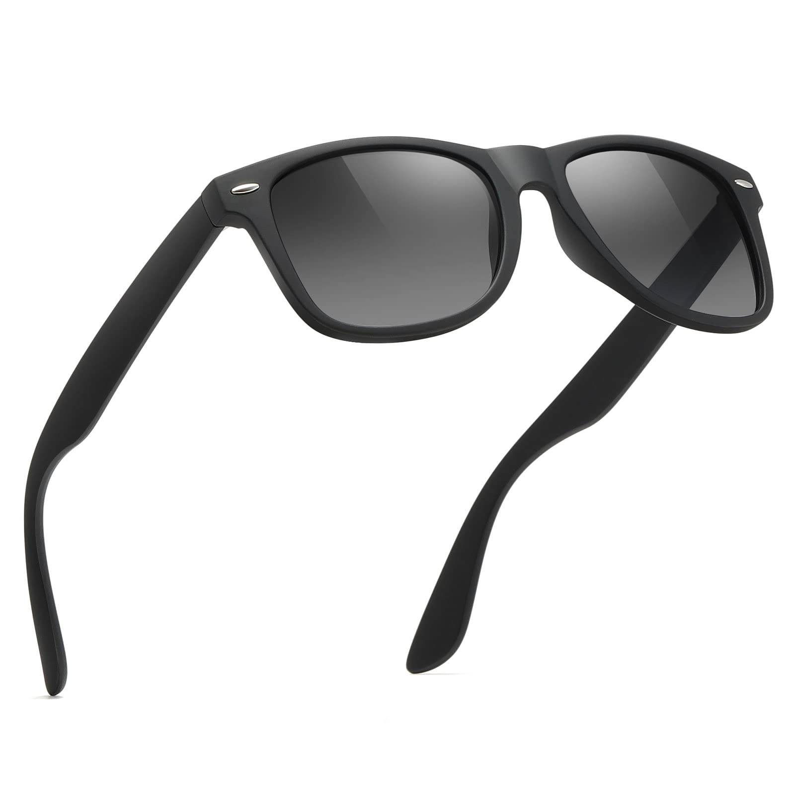 Sunglasses Men Polarized Sunglasses for Mens and Womens,Black Retro Sun Glasses Driving Fishing UV Protection