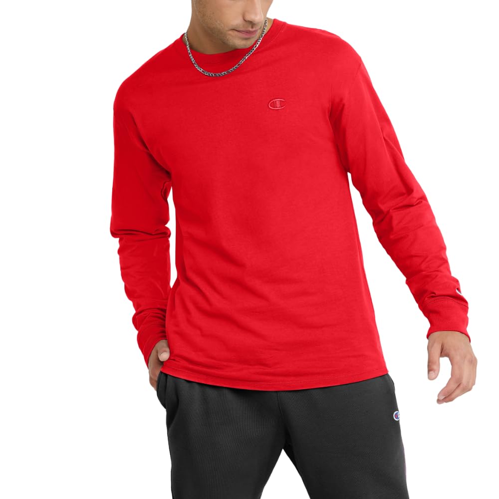 Men's Classic Long Sleeve T-Shirt, Standard Fit, Script & C Logo, Available in Regular and Big & Tall