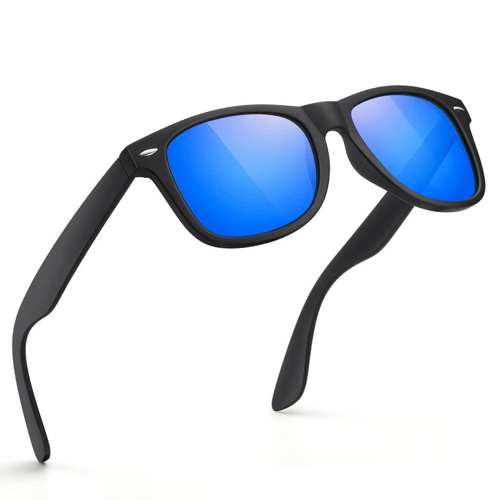 Sunglasses Men Polarized Sunglasses for Mens and Womens,Black Retro Sun Glasses Driving Fishing UV Protection