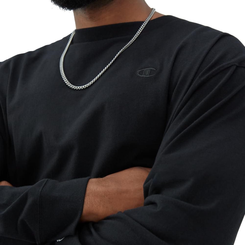 Men's Classic Long Sleeve T-Shirt, Standard Fit, Script & C Logo, Available in Regular and Big & Tall