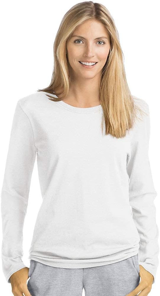 Women's Originals Long Sleeve Cotton T-Shirt, Lightweight Crewneck Tee, Modern Fit