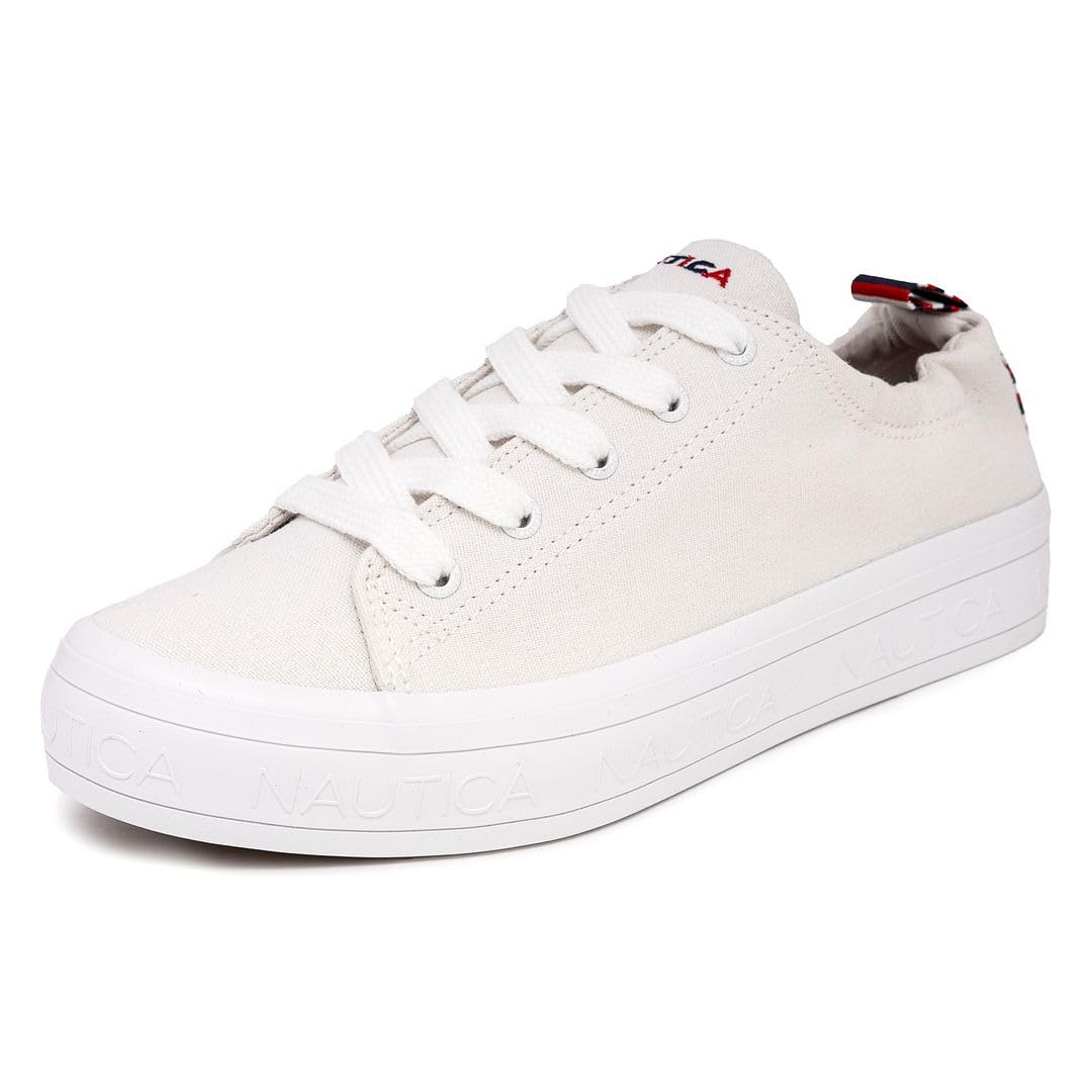 Nautica Women Fashion Sneaker Lace-Up Tennis Casual Shoes for Ladies