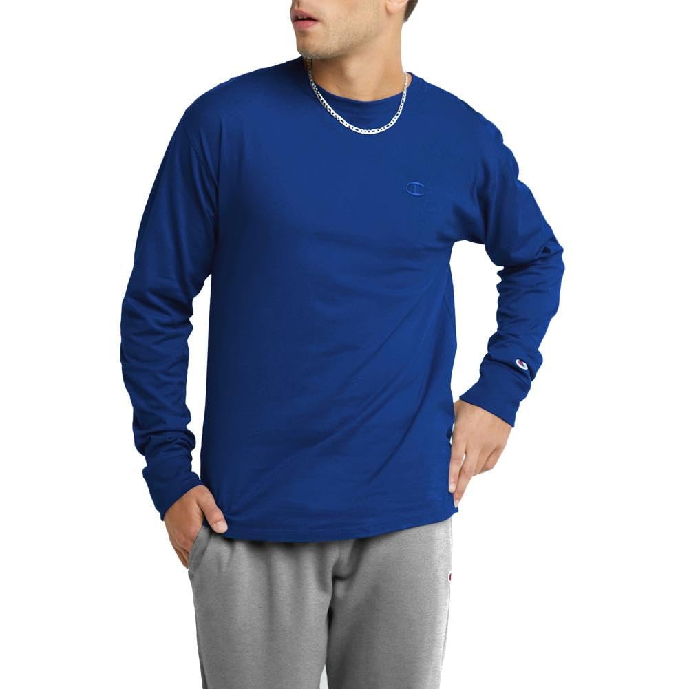 Men's Classic Long Sleeve T-Shirt, Standard Fit, Script & C Logo, Available in Regular and Big & Tall