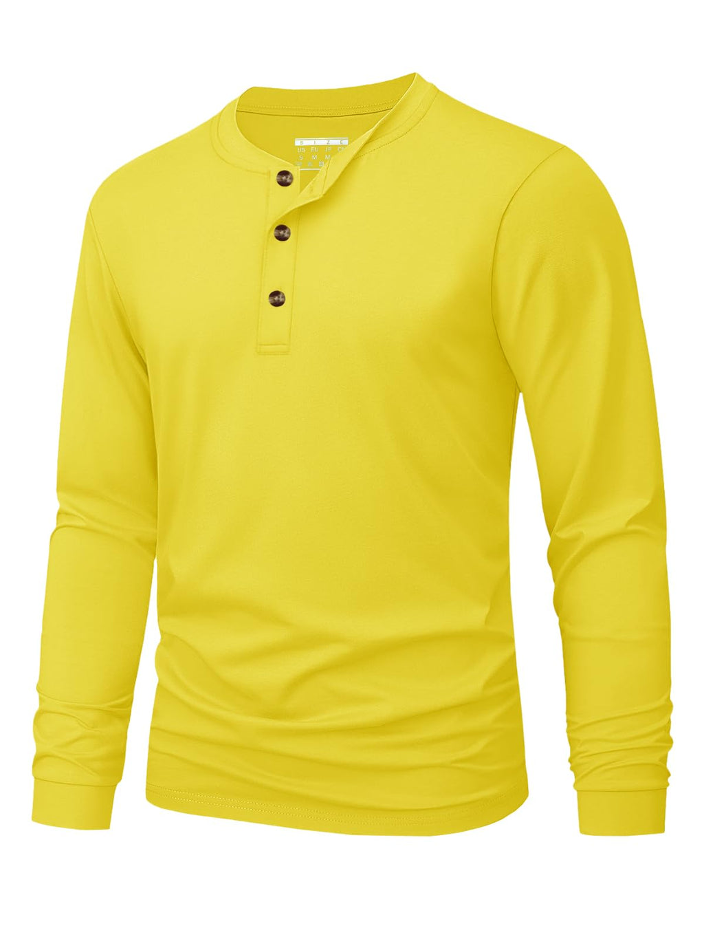 Men's Long Sleeve Henley Shirts Cotton 3-Button Spring Casual T-Shirts Solid Color Soft Basic Tops 2026