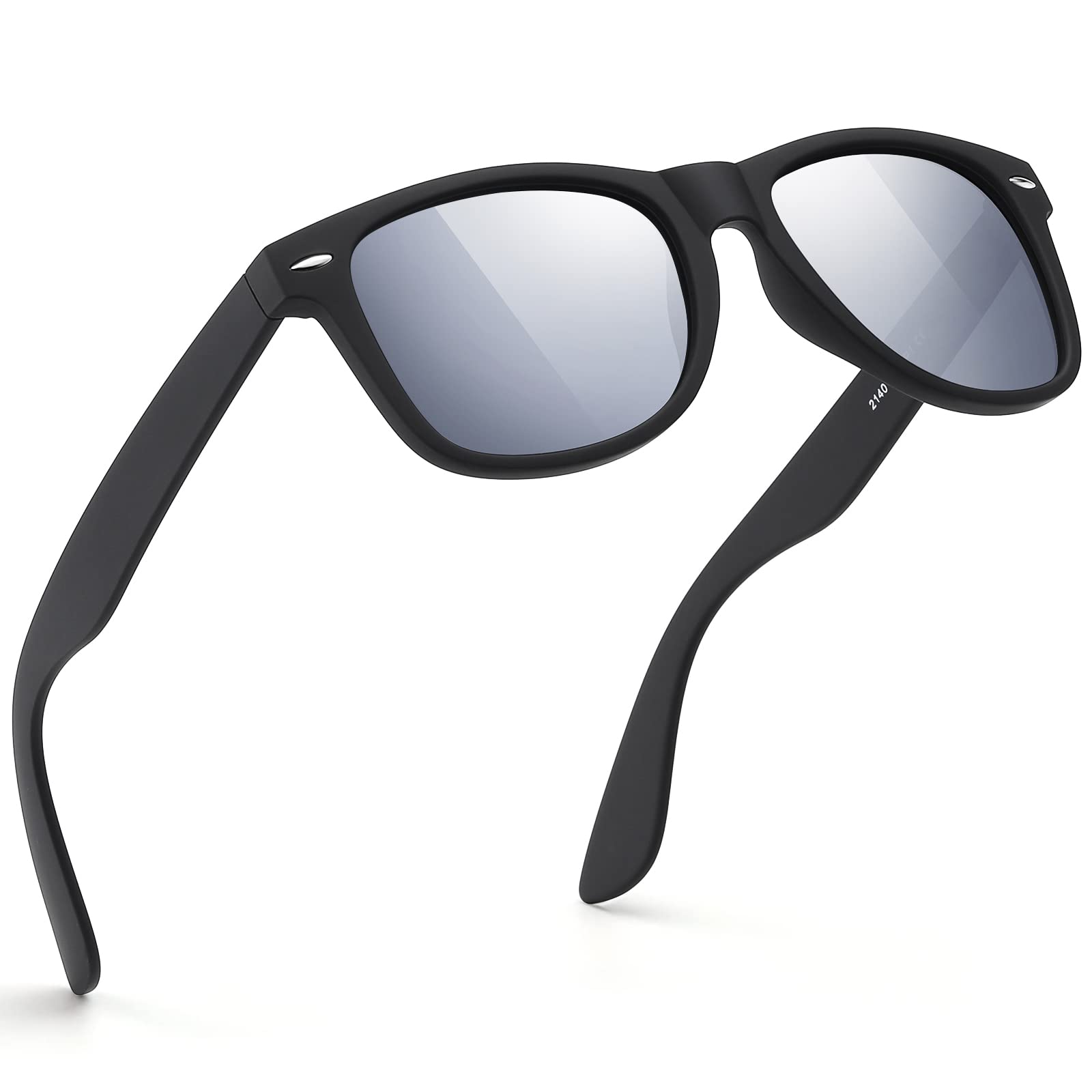 Sunglasses Men Polarized Sunglasses for Mens and Womens,Black Retro Sun Glasses Driving Fishing UV Protection