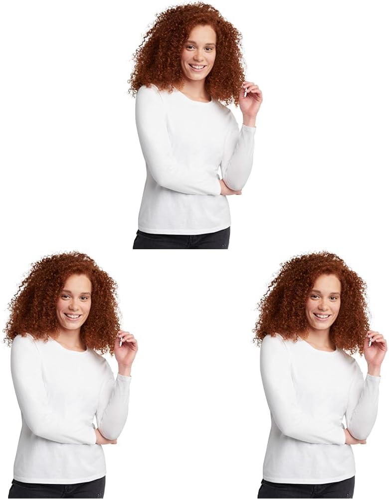 Women's Originals Long Sleeve Cotton T-Shirt, Lightweight Crewneck Tee, Modern Fit