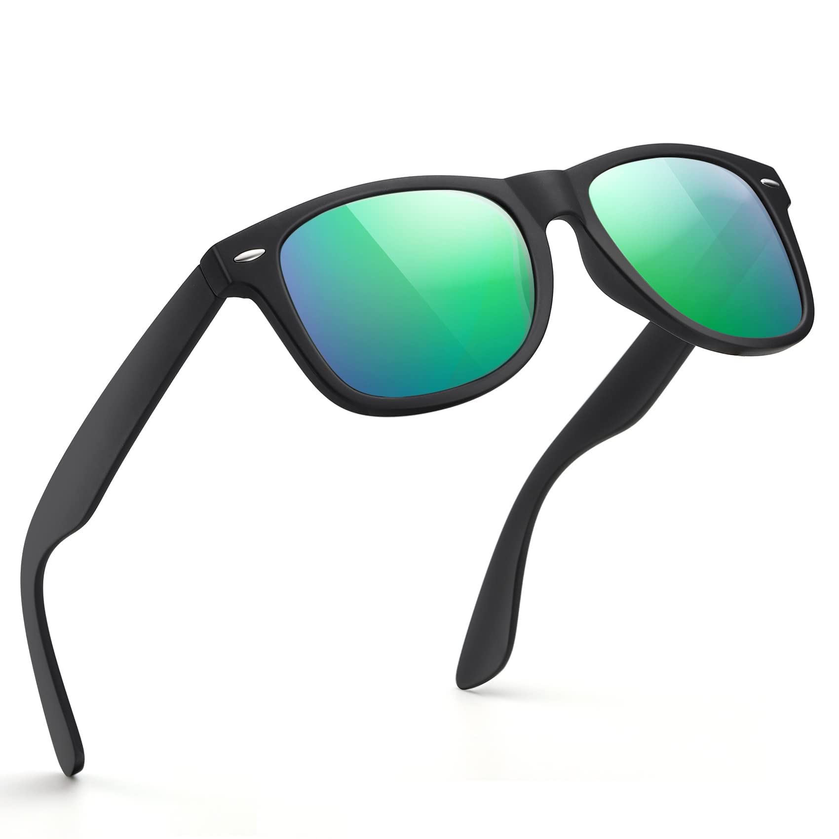 Sunglasses Men Polarized Sunglasses for Mens and Womens,Black Retro Sun Glasses Driving Fishing UV Protection
