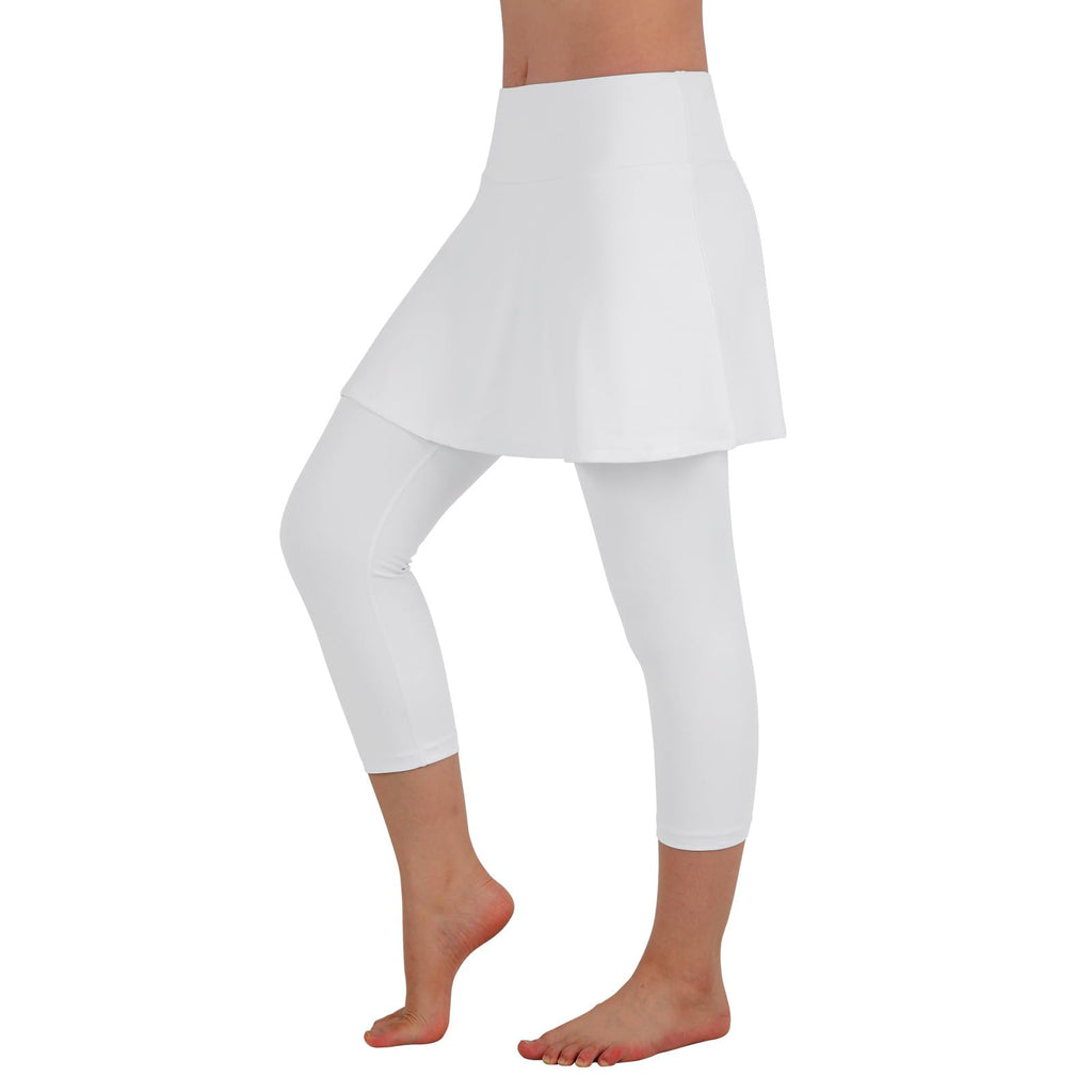 ANIVIVO Skirted Legging for Women, Yoga Legging with Skirts &Women Tennis Leggings Clothes Pockets