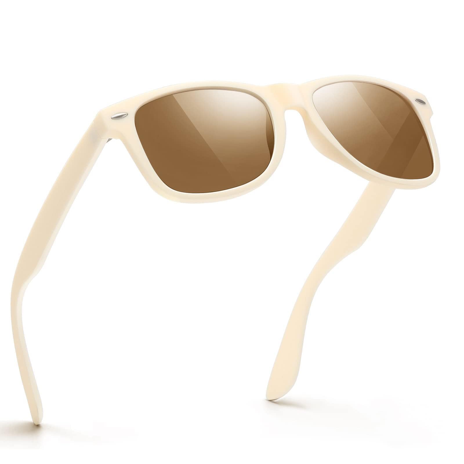 Sunglasses Men Polarized Sunglasses for Mens and Womens,Black Retro Sun Glasses Driving Fishing UV Protection