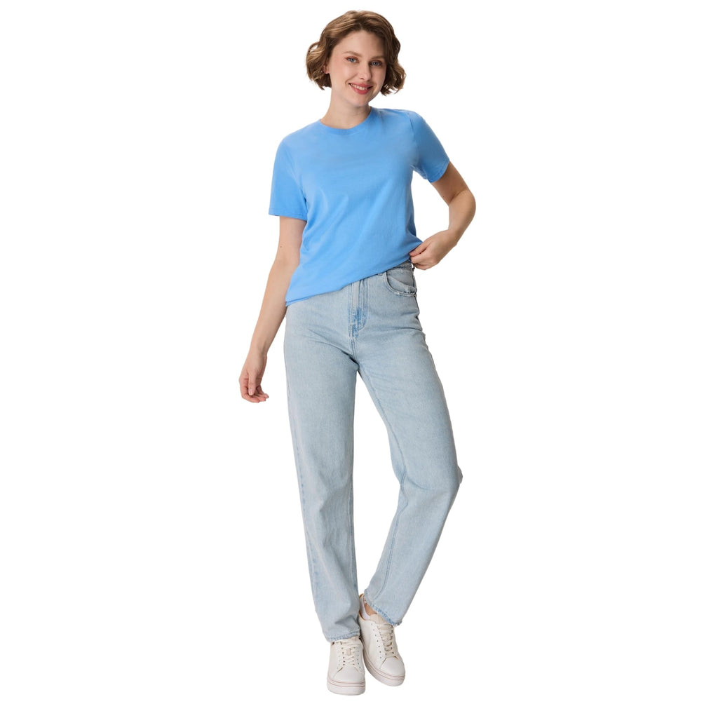 Women's Perfect-T Crewneck T-Shirt, Lightweight Cotton Short Sleeve Tee for Women