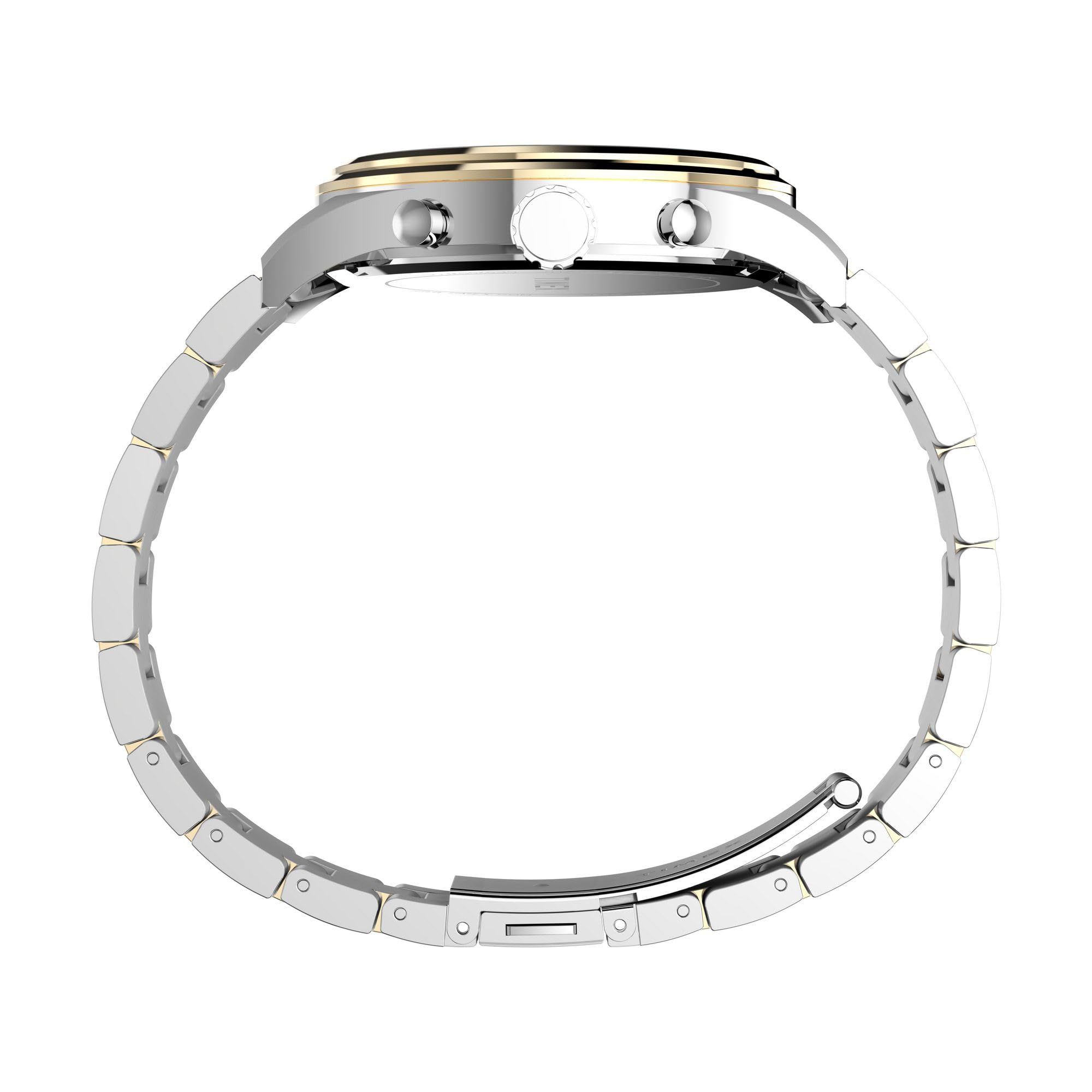 Men's Dress Chronograph 43mm Watch - Silver-Tone Bracelet Black Dial Silver-Tone Case