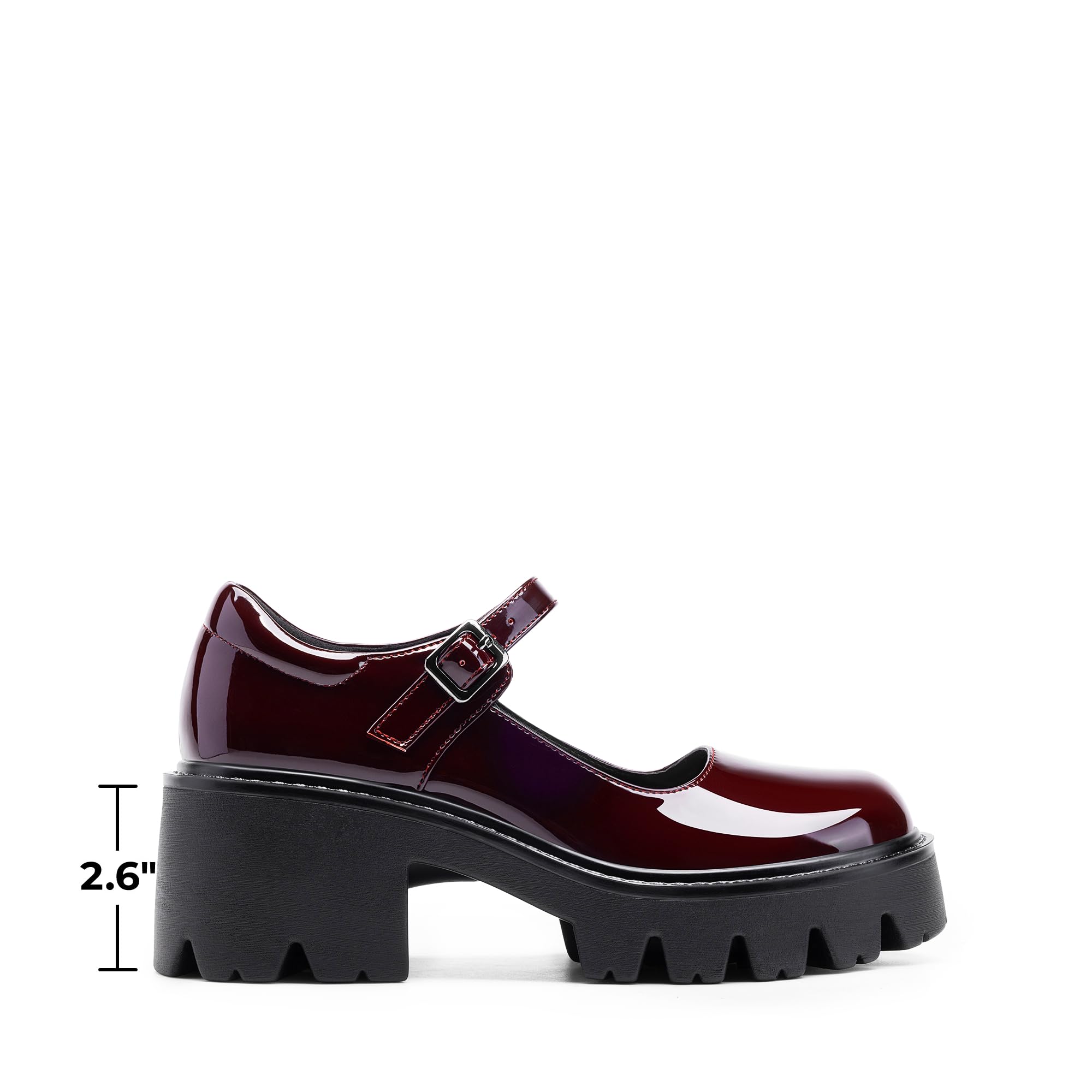 DREAM PAIRS Women's Mary Janes Shoes Platform Dress Low Heel Chunky Pumps Round Toe Ankle Strap Pumps Shoes Oxfords Esther