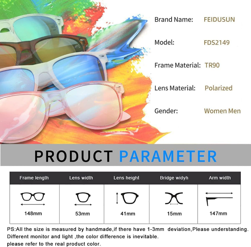 Sunglasses Men Polarized Sunglasses for Mens and Womens,Black Retro Sun Glasses Driving Fishing UV Protection