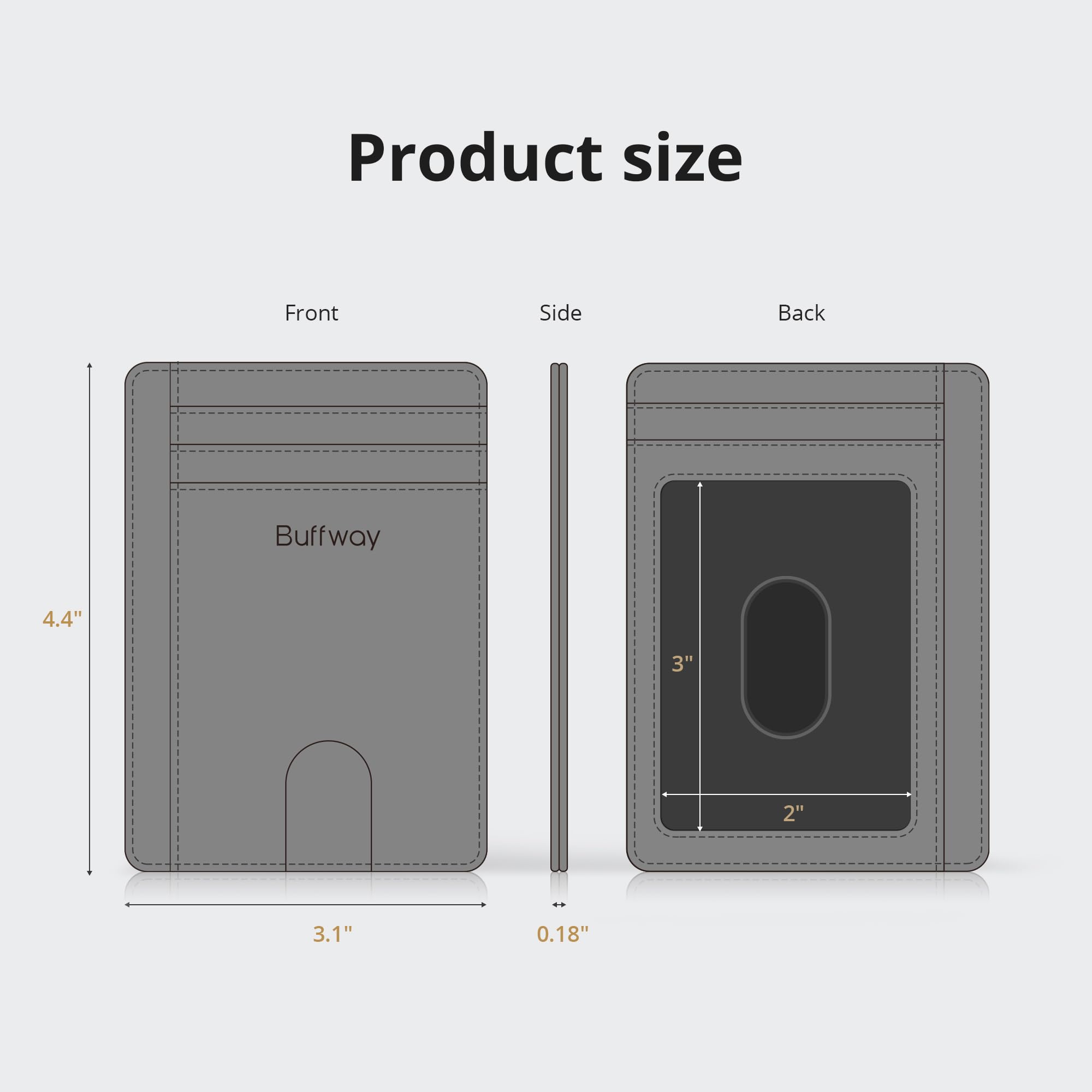 Slim Minimalist Front Pocket RFID Blocking Leather Wallets for Men and Women - Carbon Fiber Black