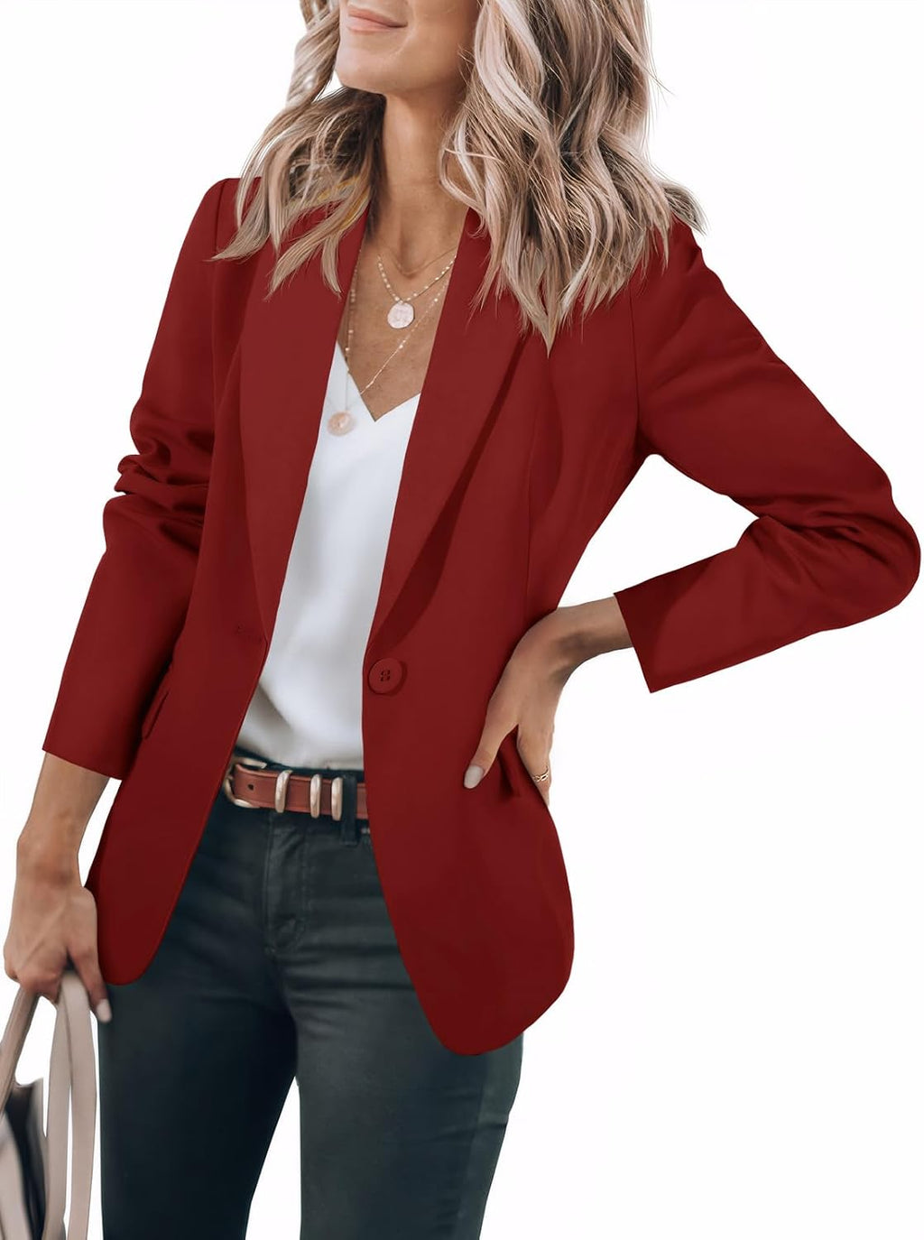 Womens Casual Blazers Open Front Long Sleeve Work Office Suit Jackets Blazer