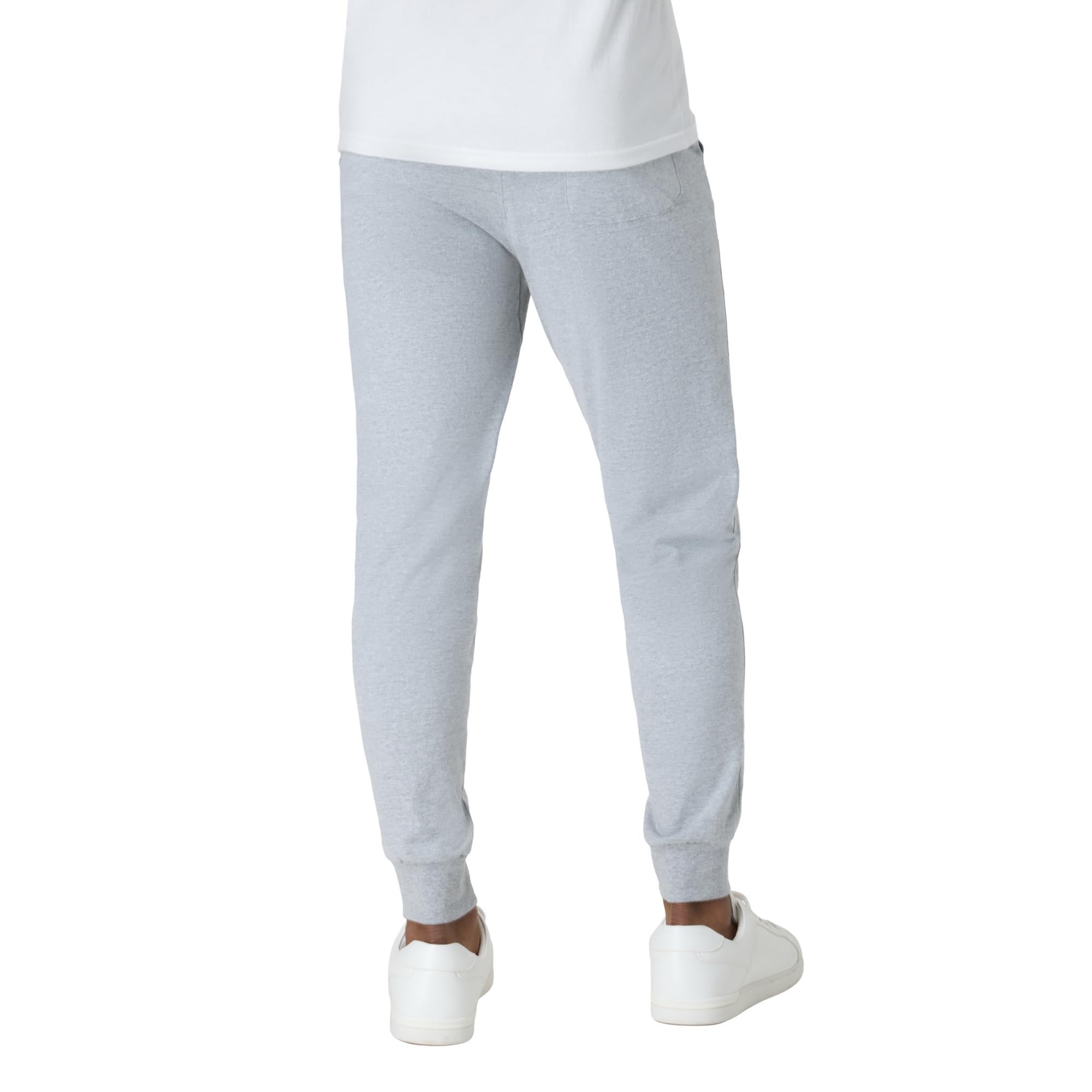 Men's Lightweight Cotton Jersey Cuffed Jogger Sweatpants with Drawstring and Pockets - 30.5"