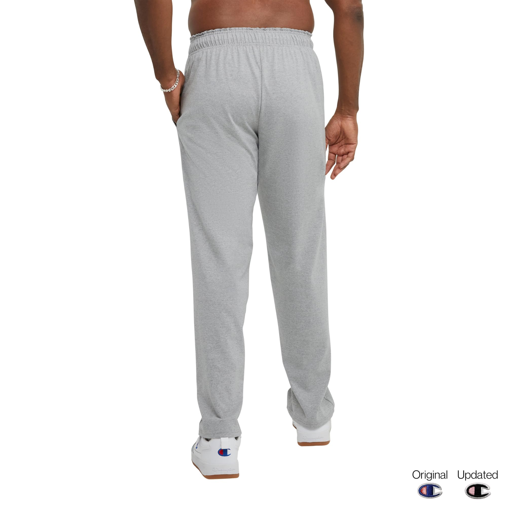 Champion Men's Open-Bottom Lounge Pants, Standard Fit, Lightweight, Available in Regular and Big & Tall