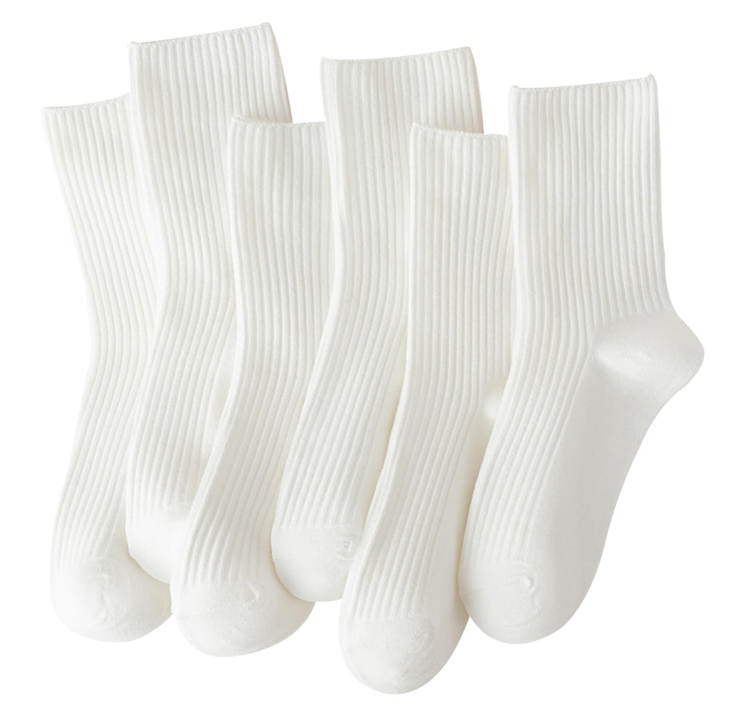 Womens Cute Crew Socks Casual Athletic Aesthetic Socks Neutral Cotton Socks for Women Granola Girls Clothes