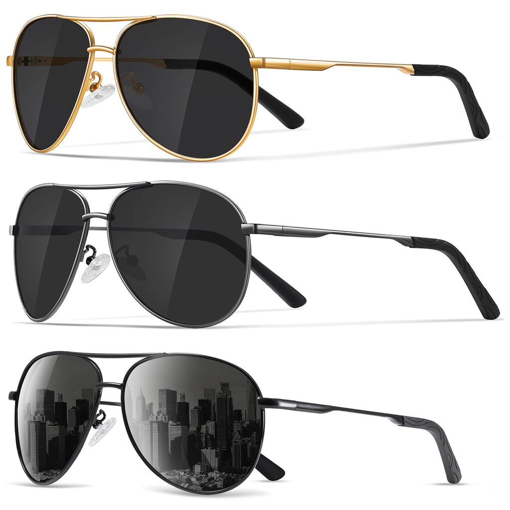 Sunglasses Men Polarized Aviator Sunglasses for Men Women Fishing Driving Sun glasses Metal Frame UV Protection