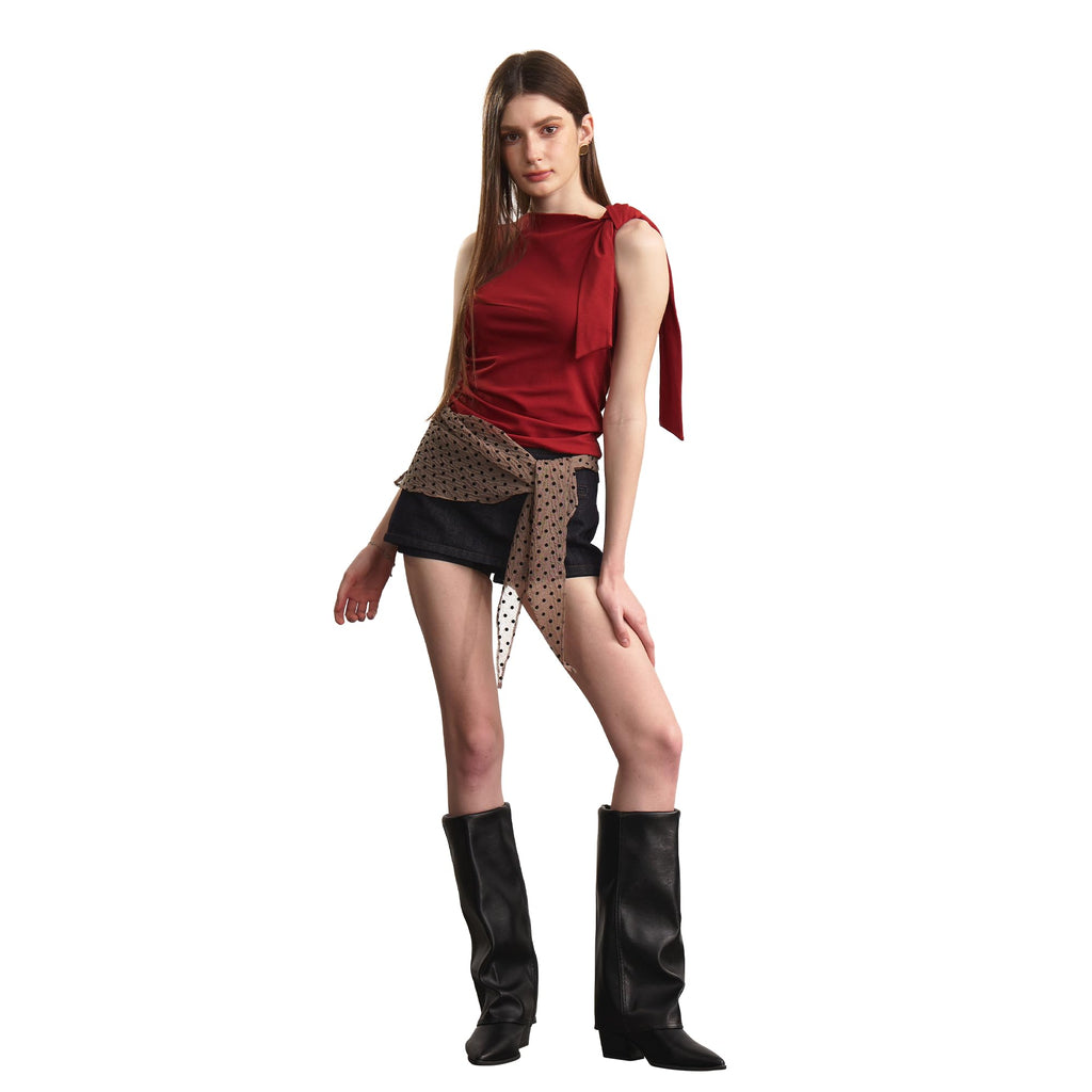 Knee High Boots Women, Fold Over Shark Boots Pointed Toe block heels Wide Calf，Minimalist Street Style Faux Leather Boots for Fall & Winter