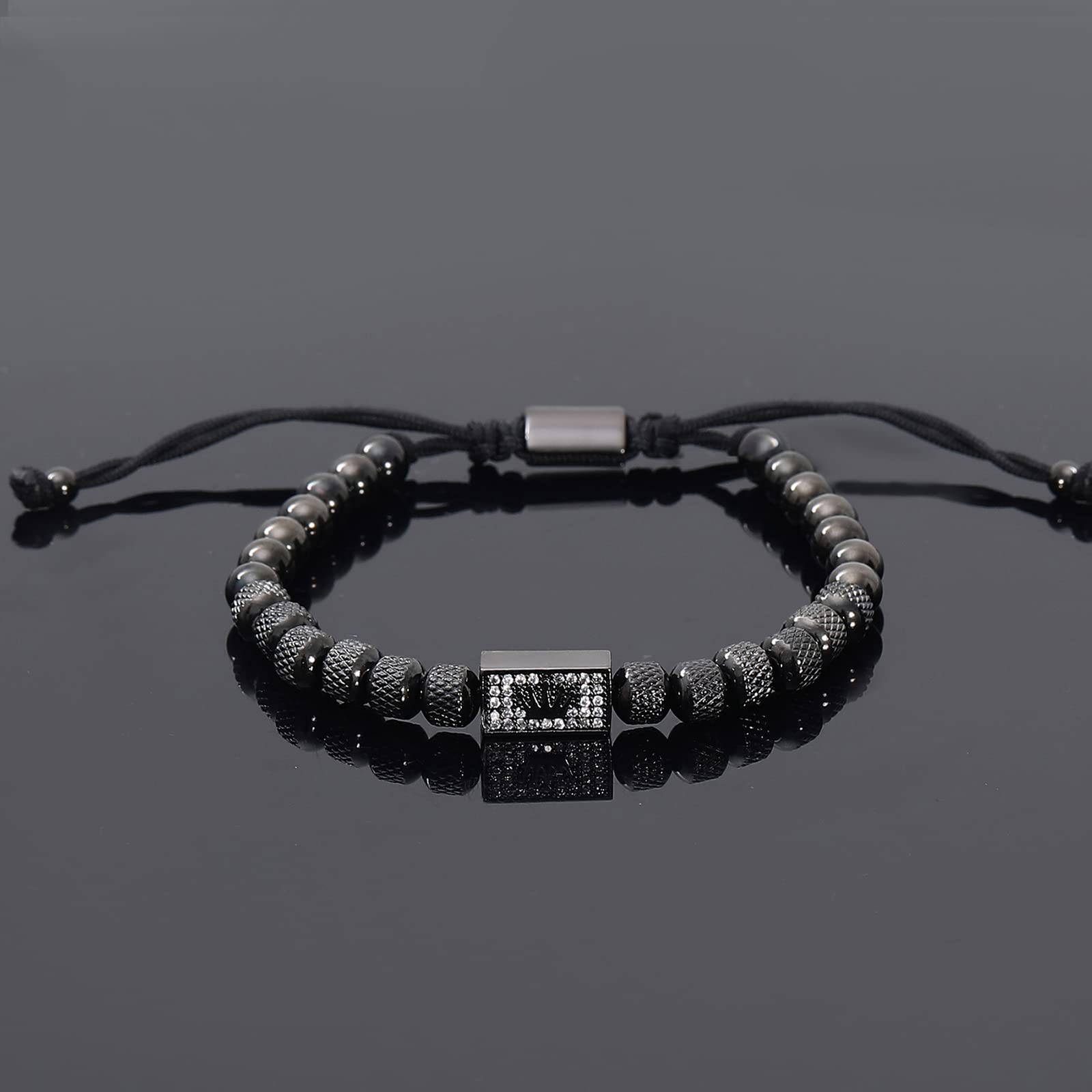 3PCS Stainless Steel Bracelets for Men Gold Roman Numeral Bangle Bracelet Twisted Cable Bracelet Adjustable Cuff Bracelet Mens Luxury Jewelry Bracelets Gifts