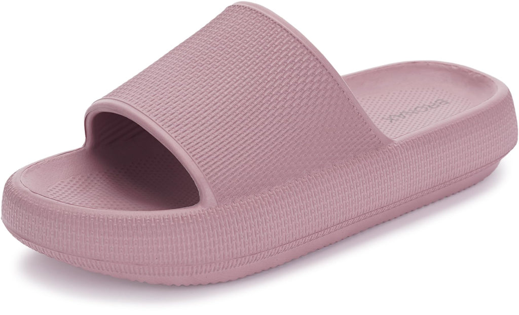 Cushioned Thick Sole Pillow Slippers for Women and Men Y10 | Cloud-Like Soft Sole, Foot Pain Relief, EVA Platform Sole, Indoor Outdoor Slides, Waterproof Shower Ready, Quick-Drying