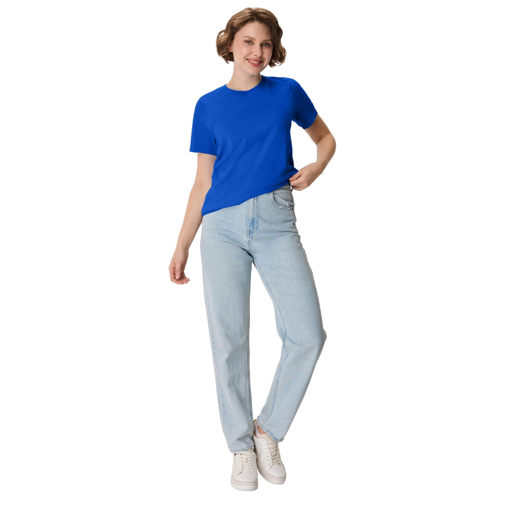 Women's Perfect-T Crewneck T-Shirt, Lightweight Cotton Short Sleeve Tee for Women