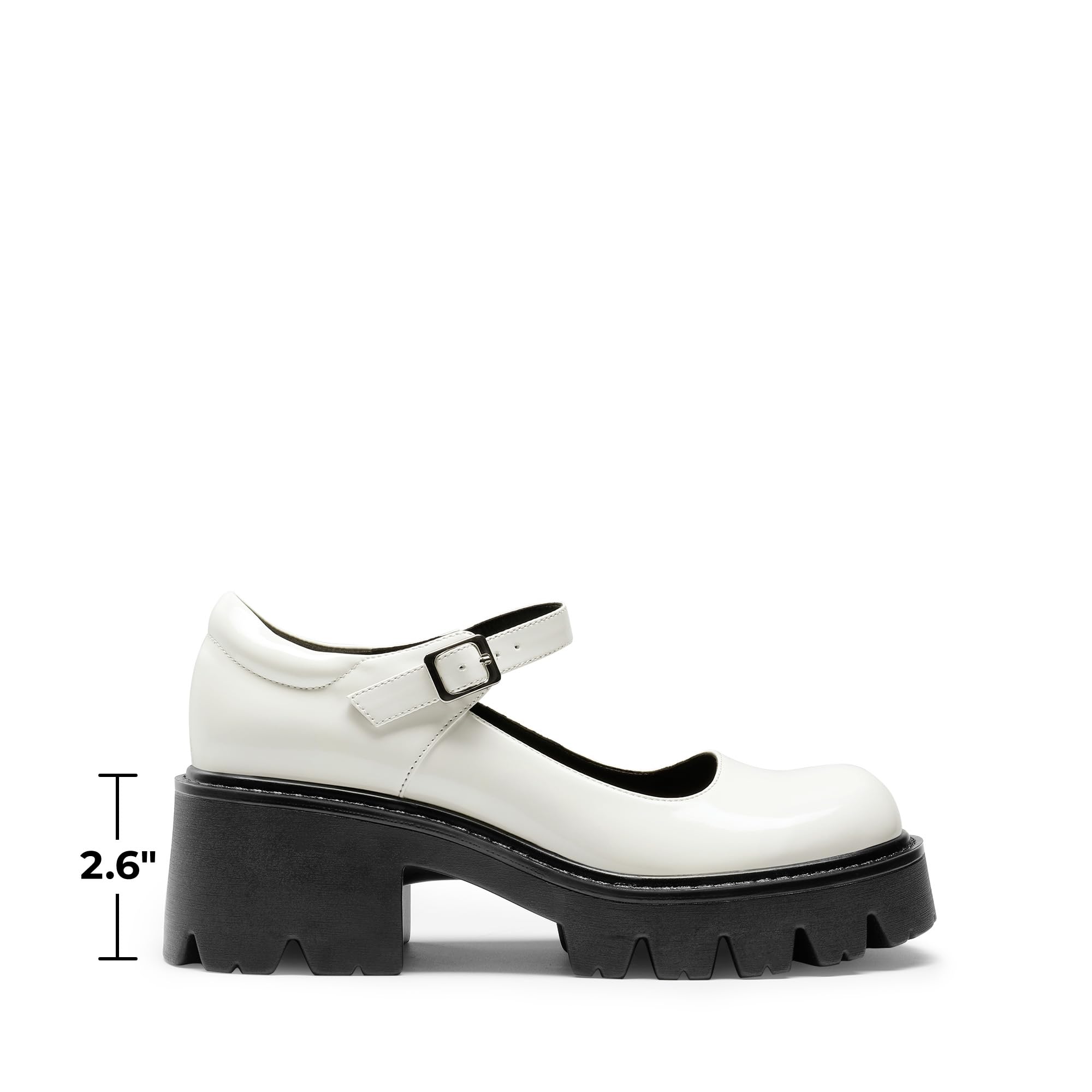 DREAM PAIRS Women's Mary Janes Shoes Platform Dress Low Heel Chunky Pumps Round Toe Ankle Strap Pumps Shoes Oxfords Esther