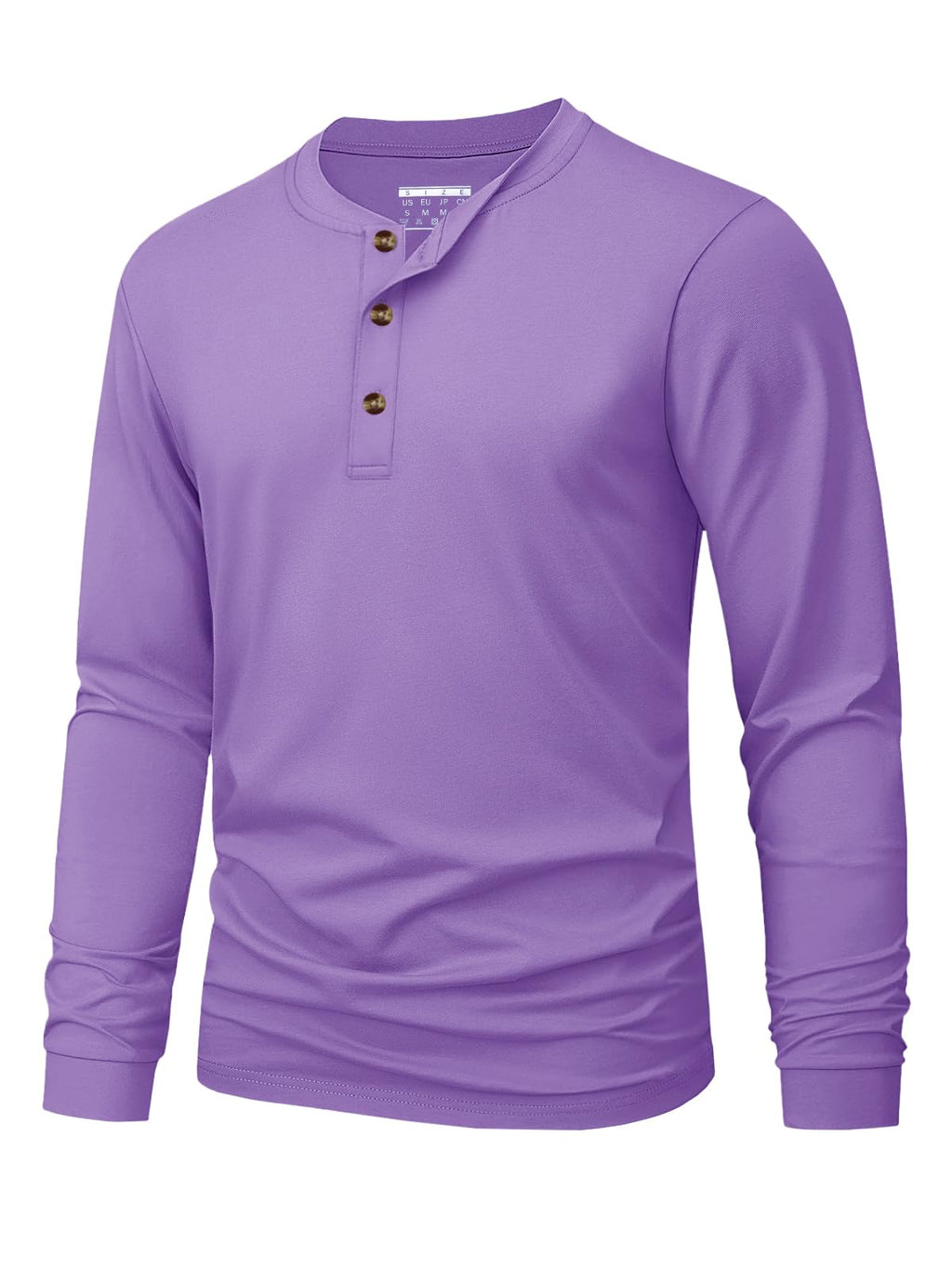 Men's Long Sleeve Henley Shirts Cotton 3-Button Spring Casual T-Shirts Solid Color Soft Basic Tops 2026