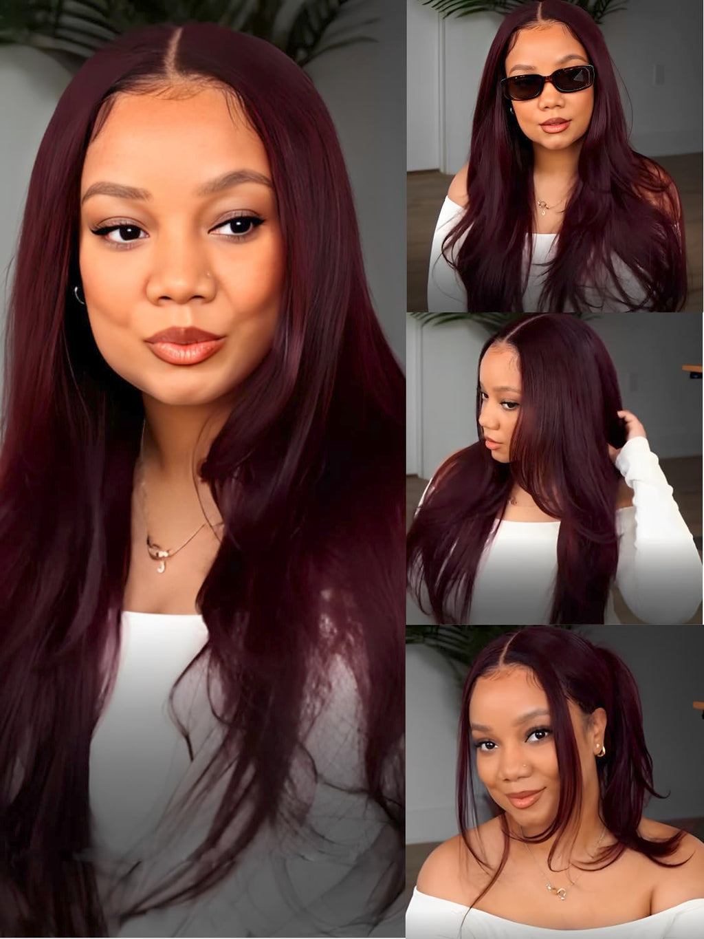 Golden Brown Highlight Glueless Yaki Straight Precut 7x5 Lace Front Wigs Human Hair Drawstring Ombre Pre Plucked Bleached Knots 30S Ready to Wear and Go Wig with Dark Roots 16Inch