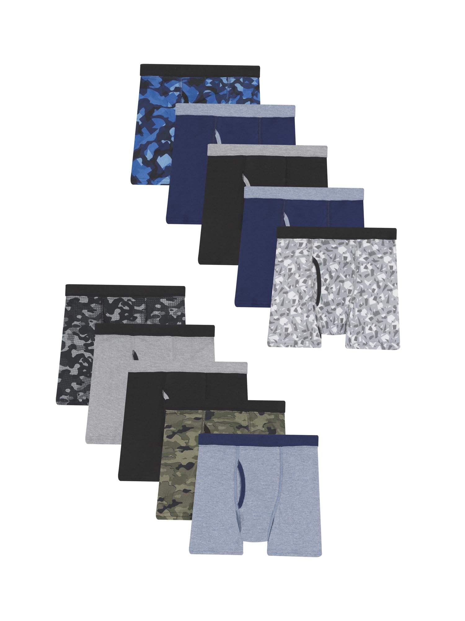 Hanes Boys' Underwear, Boxer Briefs for Boys and Toddlers, Soft Cotton, 7 and 10 Packs