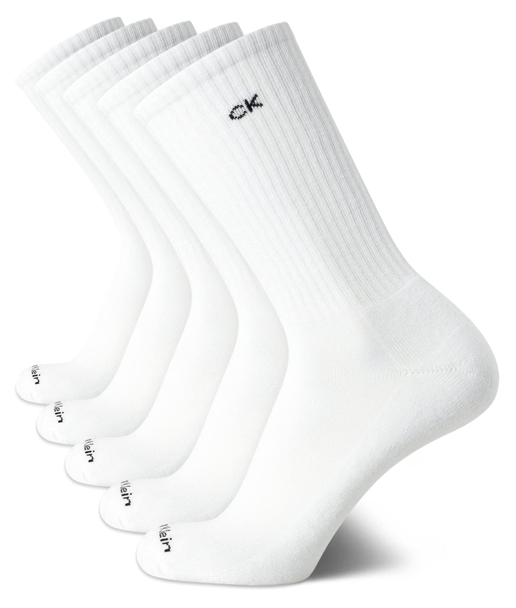Mens Crew Socks - 5 Pack Breathable Cushion Crew Athletic Mid-Calf Socks for Men for Running and Workout (7-12)
