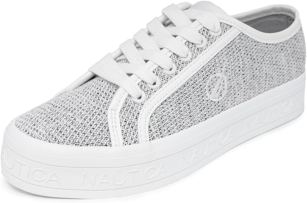Nautica Women Fashion Sneaker Lace-Up Tennis Casual Shoes for Ladies