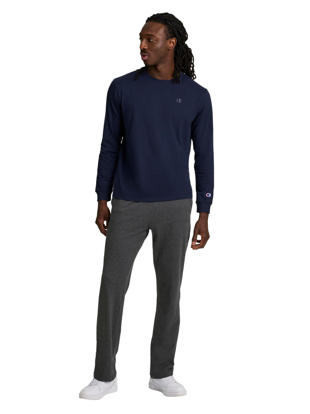 Champion Men's Open-Bottom Lounge Pants, Standard Fit, Lightweight, Available in Regular and Big & Tall