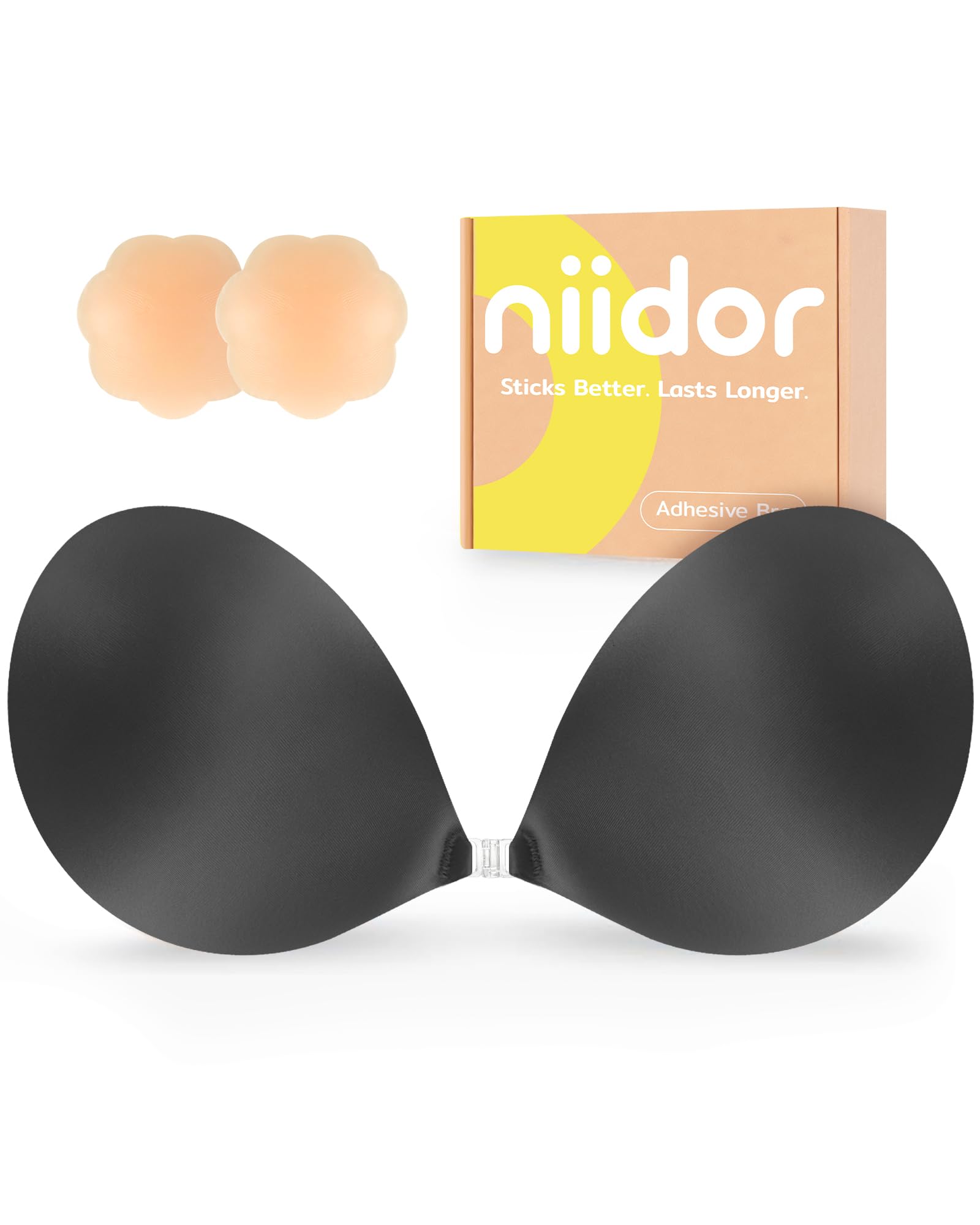 Adhesive Bra Strapless Ultra Sticky Invisible Push up Silicone Bra Multiple Colors Sizes Reusable for Backless Dress