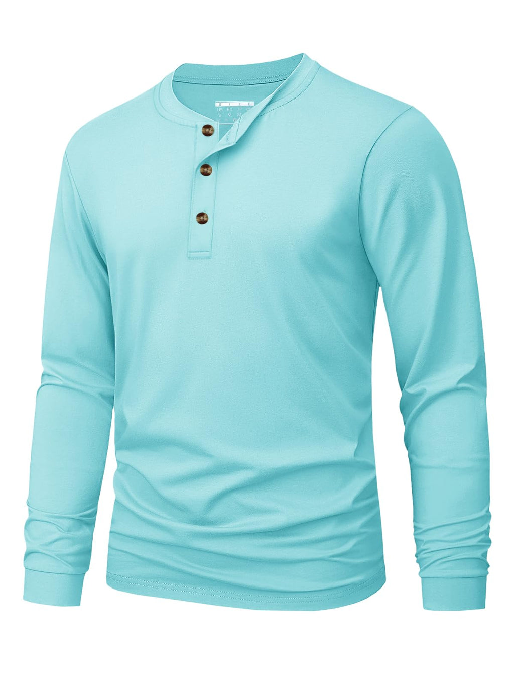 Men's Long Sleeve Henley Shirts Cotton 3-Button Spring Casual T-Shirts Solid Color Soft Basic Tops 2026