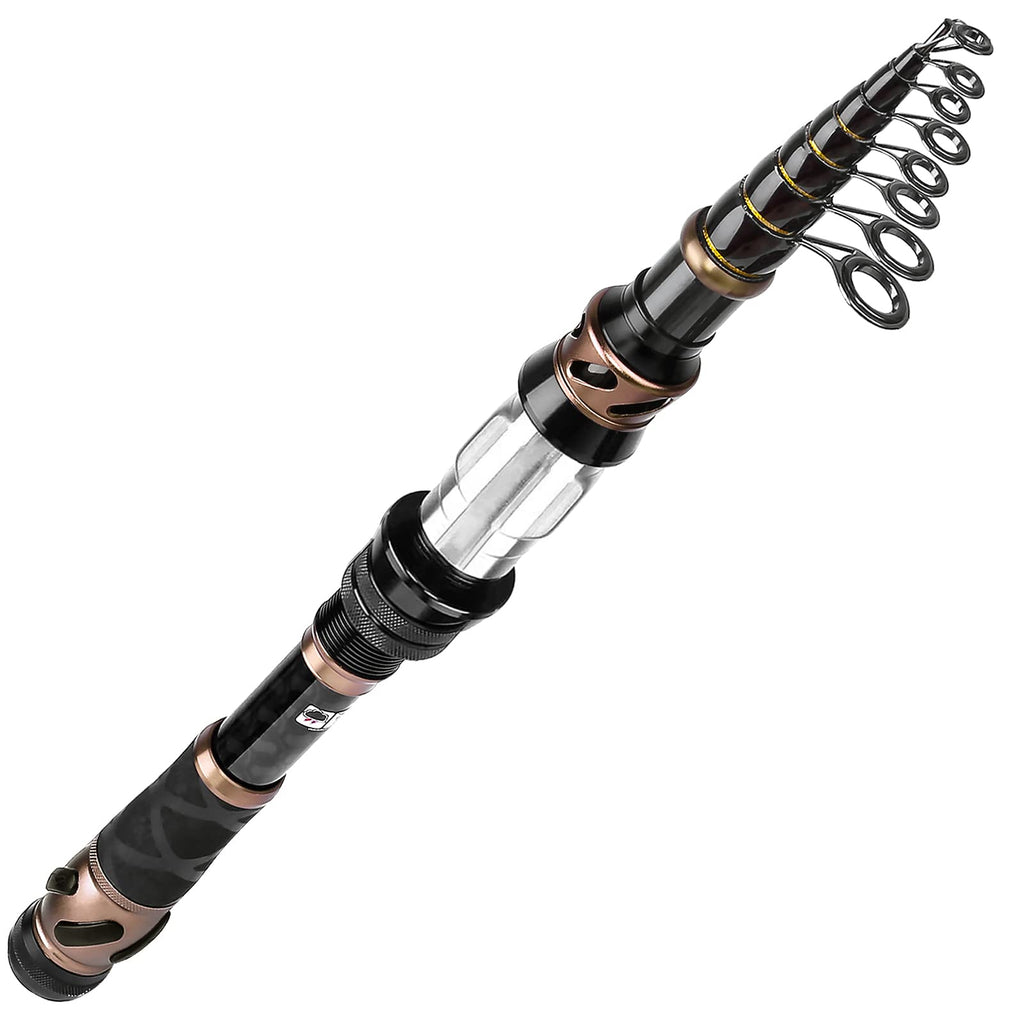 Fishing Rod and Reel Combos - Carbon Fiber Telescopic Fishing Pole - Spinning Reel 12 +1 Shielded Bearings Stainless Steel BB