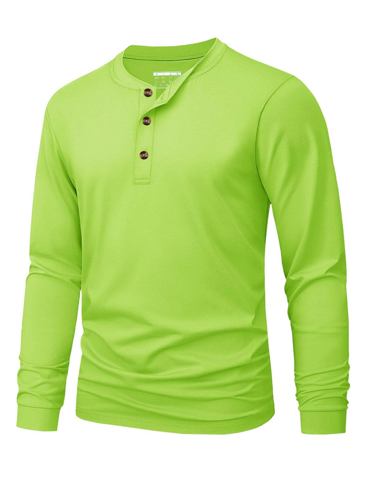 Men's Long Sleeve Henley Shirts Cotton 3-Button Spring Casual T-Shirts Solid Color Soft Basic Tops 2026