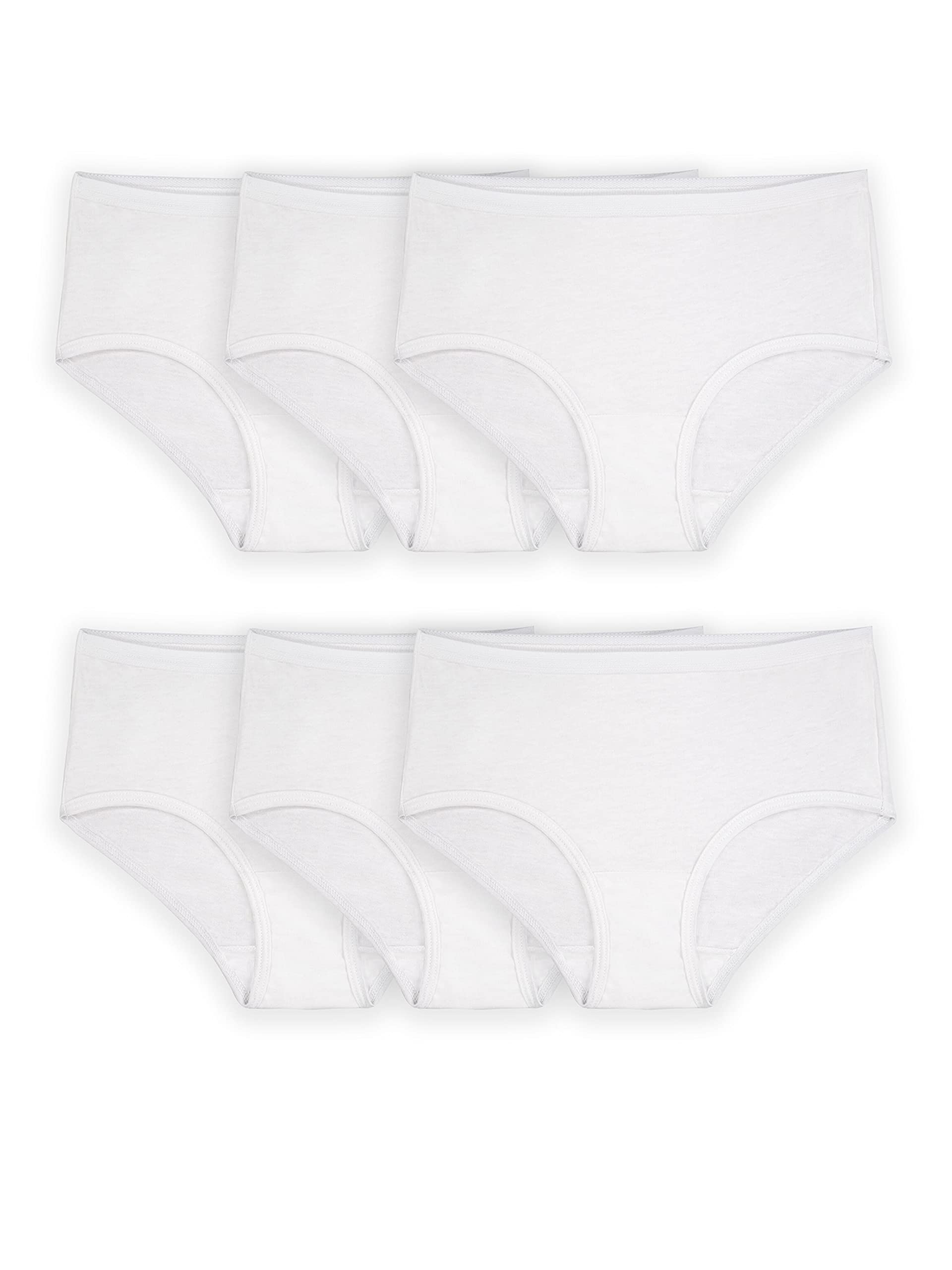 Fruit of the Loom Girls' Cotton Brief Underwear Multipacks