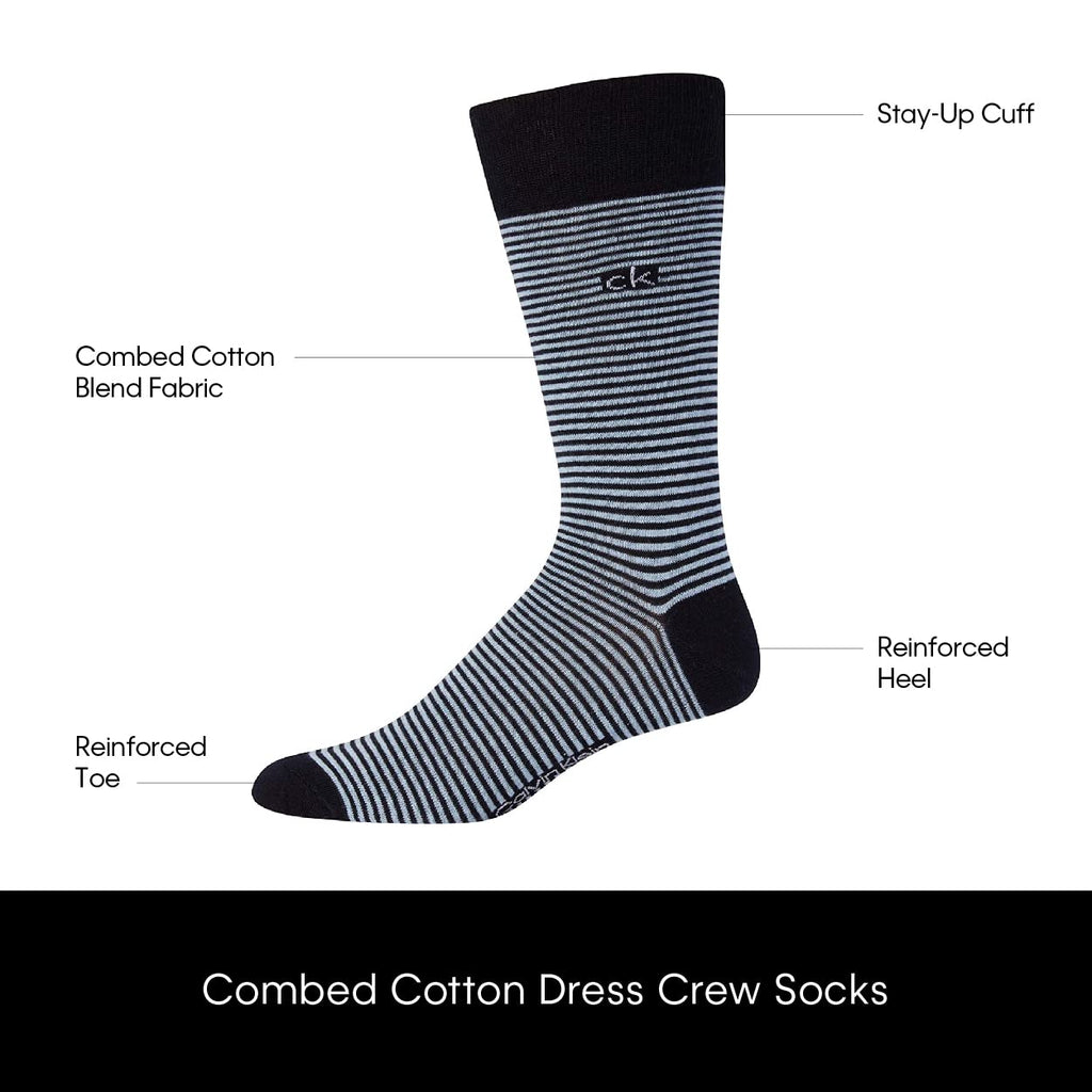 Mens Dress Socks - 8 Pack Breathable Cotton Blend Work Crew Socks for Men for Casual Business & Formal Wear